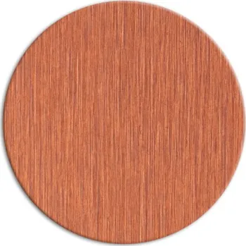 Korálek Hliníkový kruh 25 mm broušený - měděná sublimace termotransfer