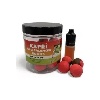 Boilies Kapří Duo Balanced boilies 16mm 100gr Jahoda & Crab