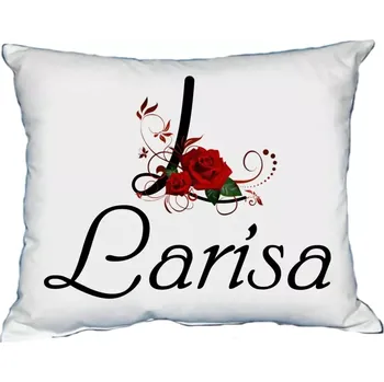 Dekorativní polštářek Polštář s dámským jménem LARISA (polštářek dámské jméno )