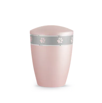 Smuteční dekorace Zvířecí urna Aurum Silver - Rose 1,5l