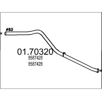 Výfuková trubka Výfuková trubka MTS 01.70320