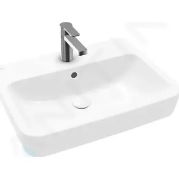 Umyvadlo Villeroy & Boch O.novo Umyvadlo na desku, 60x46 cm, s přepadem, otvor pro baterii, CeramicPlus, alpská bílá, 4A416GR1