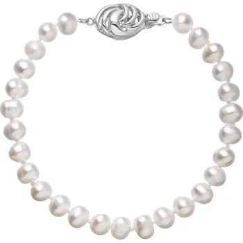 Náušnice Perlový náramek z říčních perel se zapínáním z bílého 14 karátového zlata 823001.1/9265B bílý