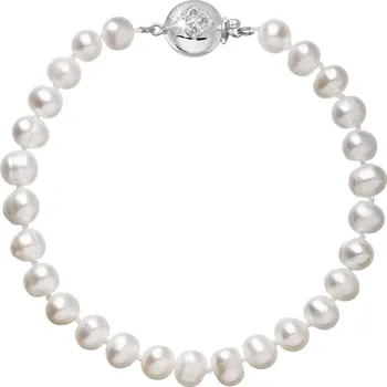 Náušnice Perlový náramek z říčních perel se zapínáním z bílého 14 karátového zlata 823001.1/9270B bílý
