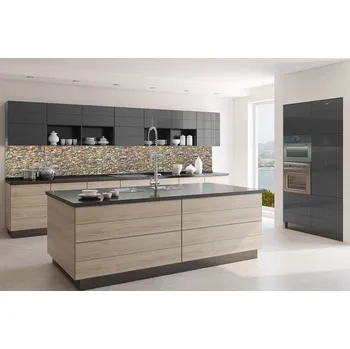 Tapeta DIMEX ART KI-350-250 Zeď z oblázků 350 x 60 cm šedá