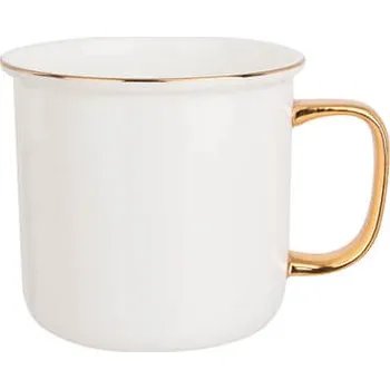 Porcelánový hrnek 300 ml se zlatým lemem a uchem sublimace termotransfer