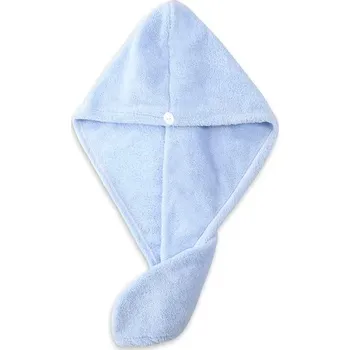 Ručník Rychloschnoucí turban na vlasy z mikrovlákna | Superabsorbční ručník na vlasy - světle modrá