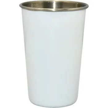 Hrnek/pohár kovový 520 ml - bílý sublimace termotransfer