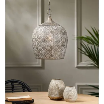 Zlato-hnědé závěsné světlo Kadiri - Ø31,5*45,5 cm