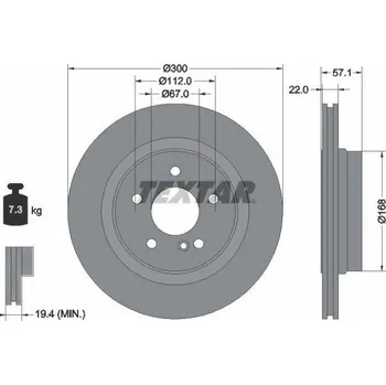 Brzdový kotouč Brzdový kotouč TEXTAR 92163605