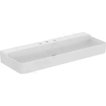 Umyvadlo Ideal Standard Conca Ceram Umyvadlo na desku 120x45 cm, bez přepadu, 3 otvory pro baterii, bílá, T384301