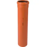 Trubka hrdlová kanalizační PVC Osma KGEM SN4, DN 125 x 3,2 x 3000 mm, oranžová