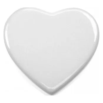 Vánoční ozdoba Keramická ozdoba 10 x 10 cm srdce sublimace termotransfer