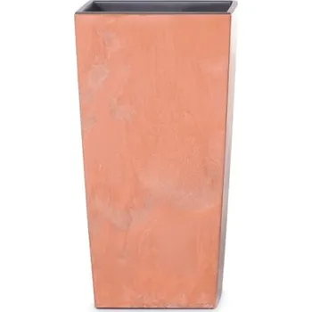 PROSPERPLAST Květináč - URBI SQUARE Beton Effect Rozměr: 29,2x29,2 cm, Barva: terakotová