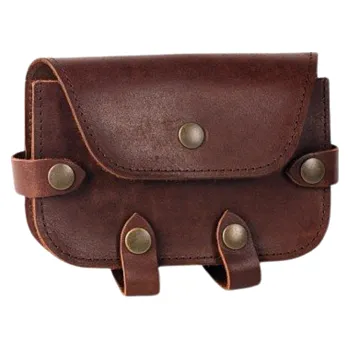 brašna na kolo Kožená brašna Brompton barva Hnědá