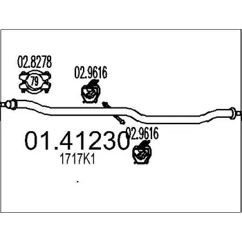 Výfuková trubka Výfuková trubka MTS 01.41230