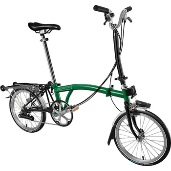 Skládací kolo Skládací kolo Brompton C Line dvoubarevné, Racing Green/Black typ řídítek S