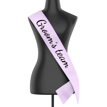 Party dekorace Šerpa Groom´s team, Barva Fialová lila, Velikost šířka šerpy 10,8 cm, Canvas Šerpa 2517