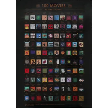 Plakát 4L Stírací plakát - 100 filmů, které musíte vidět