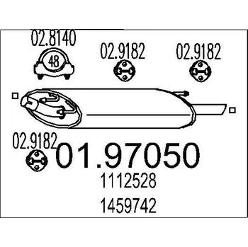 Tlumič výfuku Zadní tlumič výfuku MTS 01.97050