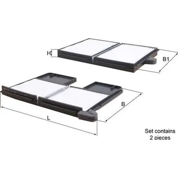 Kabinový filtr Filtr, vzduch v interiéru MAHLE LA 186/S