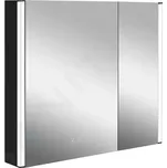 kielle Arkas I Zrcadlová skříňka s LED osvětlením, vyhříváním a USB portem, 80x70x13 cm, matná černá, 50111814