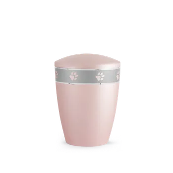 Smuteční dekorace Zvířecí urna Aurum Silver - Rose 0,5l