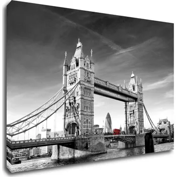 Obraz Impresi Obraz Tower Bridge černobílý - 90 x 60 cm