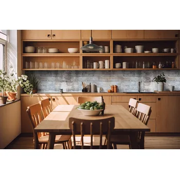 Fototapeta DIMEX | Fototapeta do kuchyně Stará betonová zeď KI-420-297 | 420 x 60 cm | šedá + Samolepicí fototapeta za kuchyňskou linku DIMEX Stará betonová zeď v šíři 420 cm