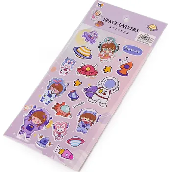 samolepka Samolepky plastické - zvířátka, kočky, kosmonauti, dinosauři, barva 2 viz foto kosmonaut