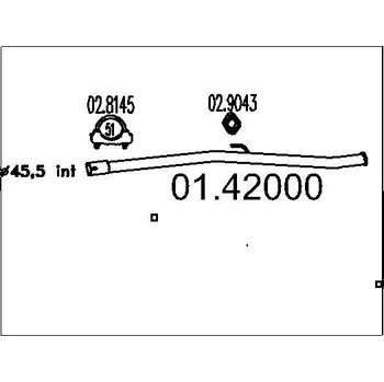 Výfuková trubka Výfuková trubka MTS 01.42000