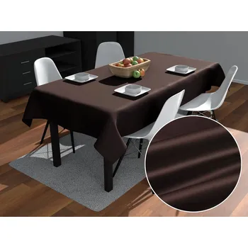 ubrus Saténový obdélníkový ubrus polyesterový Satén LUX-042 Čokoládově hnědý 50x100 cm