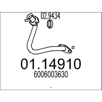 Výfuková trubka Výfuková trubka MTS 01.14910