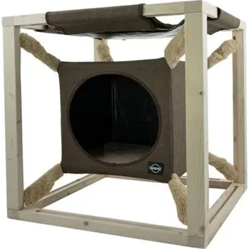 Pelíšek pro psa Pelech QUAPAS! Catcube odpočívadlo olivové (L) 62,5x62,5x62,5cm