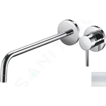 Vodovodní baterie Paffoni Light Umyvadlová baterie pod omítku s tělesem, 2-otvorová instalace, bílá mat, LIG007BO70