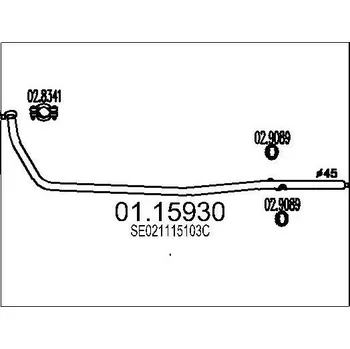 Výfuková trubka Výfuková trubka MTS 01.15930