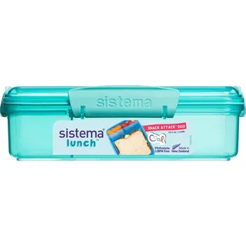 Svačinový box Sistema Krabička na svačinu se 3 oddíly 975 ml Barva: zelená