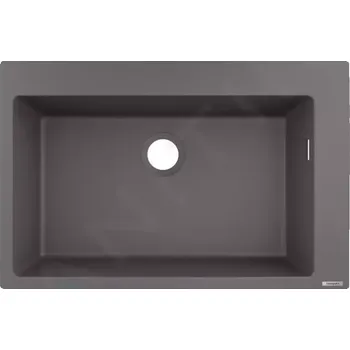 Granitový dřez Hansgrohe Dřezy Vestavný granitový dřez S510-F660, kamenná šedá, 43313290