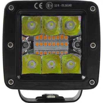 Pracovní světlo LED světlo hranaté bílé/oranžové, 42W, ECE R10