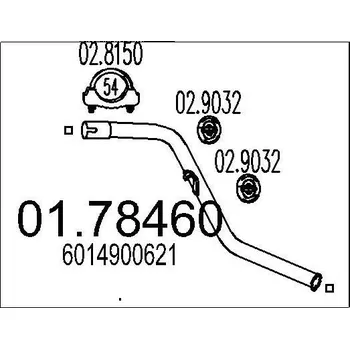 Výfuková trubka Výfuková trubka MTS 01.78460
