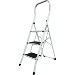 Ocelové schůdky 3 stupně DRABEST KITCHEN-3 PRO bílé