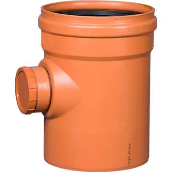 Kanalizační potrubí Čistič kanalizační PVC Osma KGRE, DN 400, kruhový uzávěr, oranžová