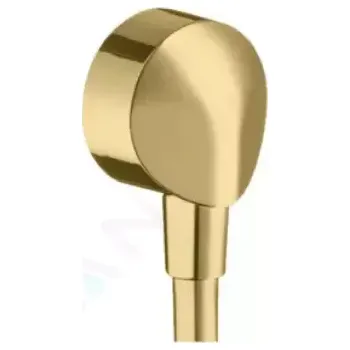 Vodovodní baterie Hansgrohe Fixfit Přípojka hadice E bez zpětného ventilu, leštěný vzhled zlata, 27454990