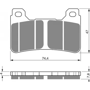 Brzdová destička Brzdové destičky GOLDFREN 214 GP6