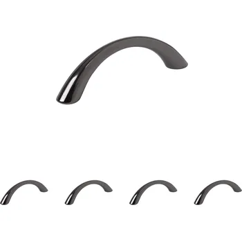 Nábytkové kování Walteco Nábytková úchytka Gitka rozteč 64mm, černý nikl Množství: 5 ks