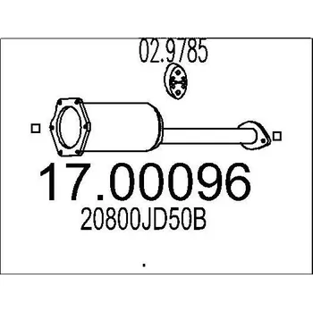 Filtr pevných částic Filtr pevnych castic, vyfukovy system MTS 17.00096