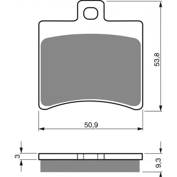 Brzdová destička Brzdové destičky GOLDFREN 150 S3