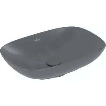 Umyvadlo Villeroy & Boch Loop&Friends Umyvadlo na desku, 62x42 cm, s přepadem, CeramicPlus, Graphite, 4A5000i4