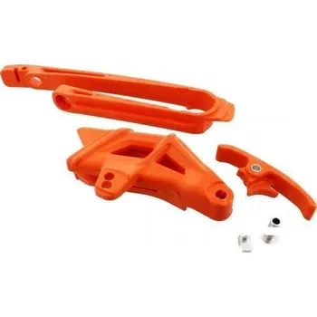 POLISPORT komplet kluzák + vodítko řetězu KTM EXC/EXC-F 17-20, barva oranžová