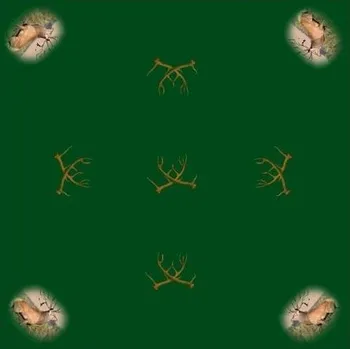 ubrus Hedva Ubrus s mysliveckým motivem JELEN A PAROŽÍ - Velikost 140x140